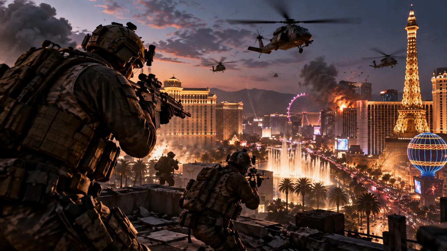 Battlefield 6 ukazuje sezonu Season 5: Las Vegas v gameplay traileru