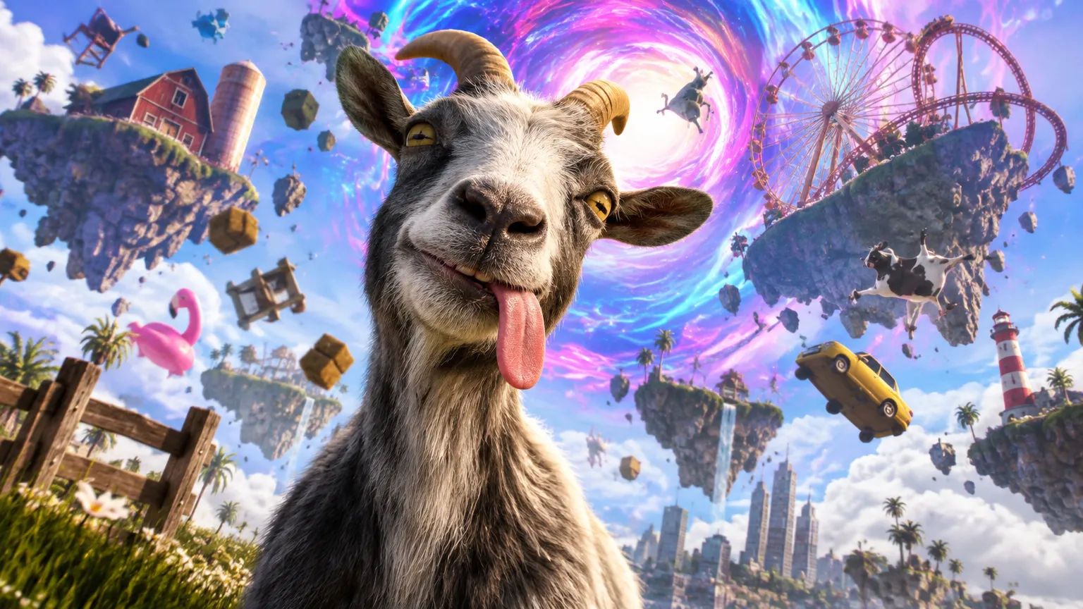 Goat Simulator 3: Ticket to Dizzyworld dostává announcement trailer pro PS5 a PS4