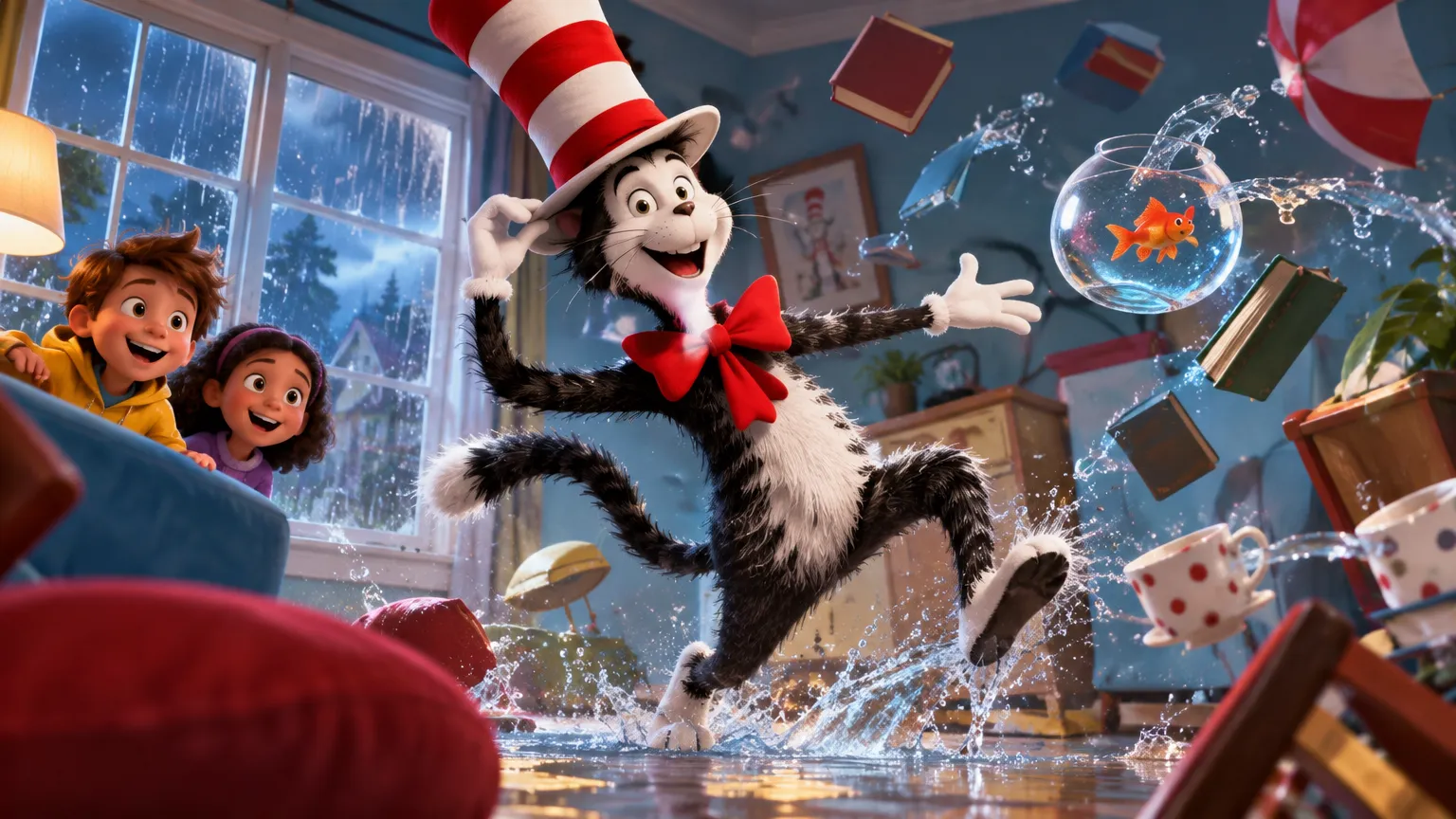 The Cat in the Hat: Rainy Day Mayhem dostal launch trailer pro PS5 a PS4