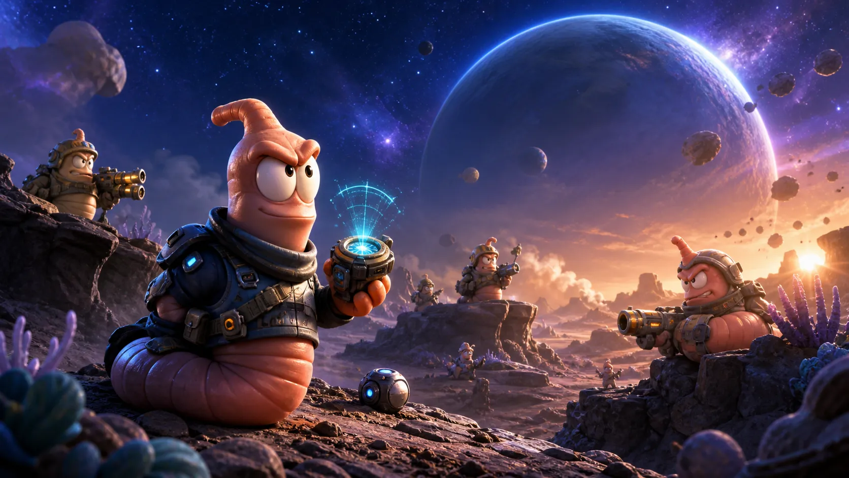 Worms: Galactic Tactics se představuje v oznamovacím traileru pro PS5